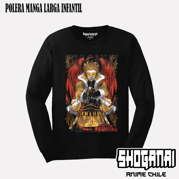 BNH22 Hawks - BOKU NO HERO - INFANTIL (Polera o Polerón) 3