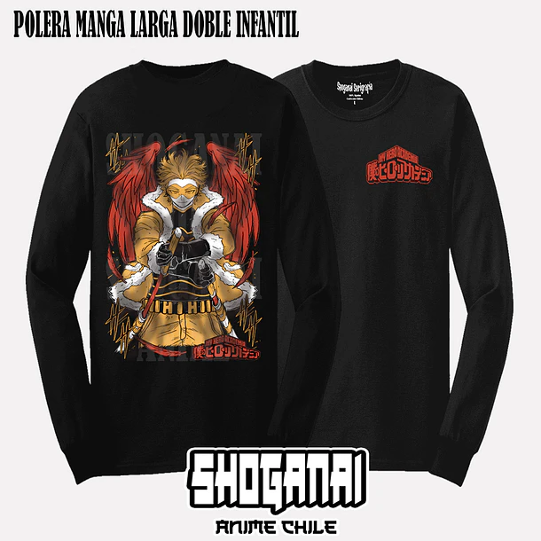 BNH22 Hawks - BOKU NO HERO - INFANTIL (Polera o Polerón) 4
