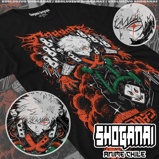 BNH25 Dynamight / Katsuki Bakugo - BOKU NO HERO - ADULTO (Polera o Polerón) 1