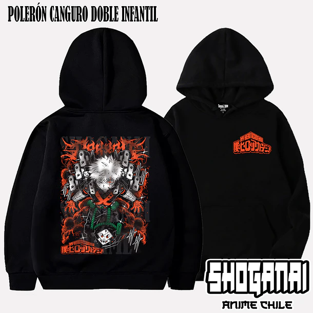 BNH25 Dynamight / Katsuki Bakugo - BOKU NO HERO - INFANTIL (Polera o Polerón) 5