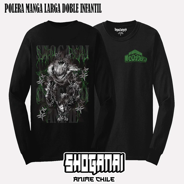 BNH27 Dark Deku / Izuku Midoriya - BOKU NO HERO - INFANTIL (Polera o Polerón) 4