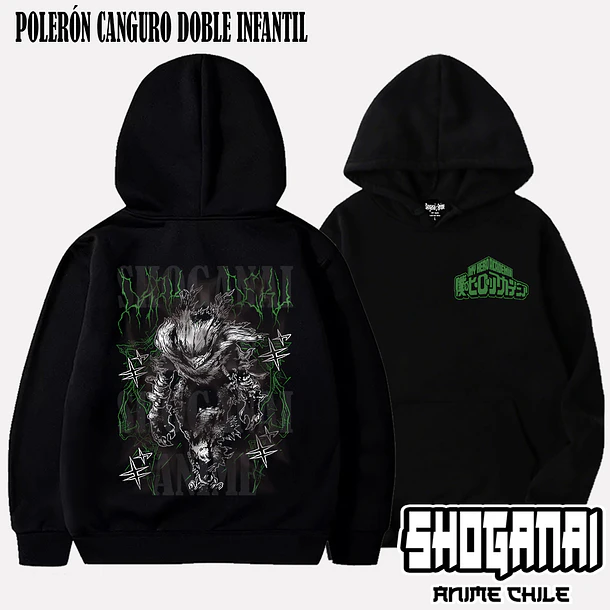 BNH27 Dark Deku / Izuku Midoriya - BOKU NO HERO - INFANTIL (Polera o Polerón) 5