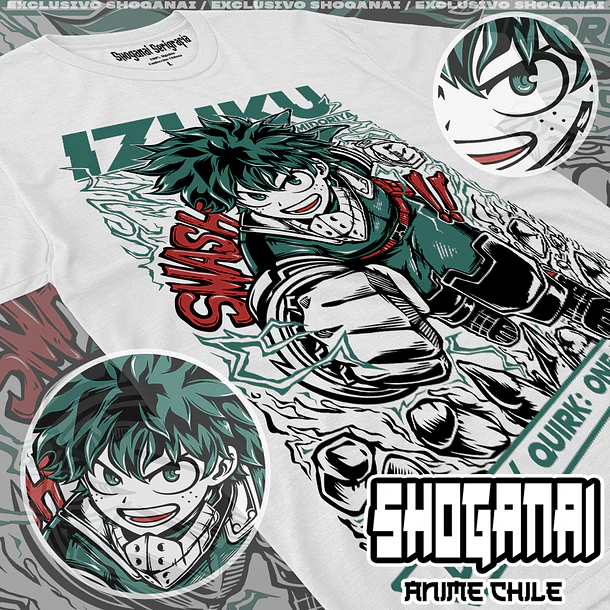 BNH30 Deku / Izuku Midoriya - BOKU NO HERO - ADULTO (Polera o Polerón) 2