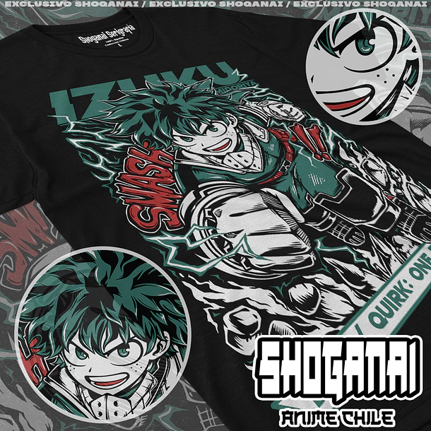BNH30 Deku / Izuku Midoriya - BOKU NO HERO - ADULTO (Polera o Polerón) 1