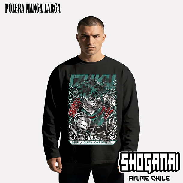BNH30 Deku / Izuku Midoriya - BOKU NO HERO - ADULTO (Polera o Polerón) 4