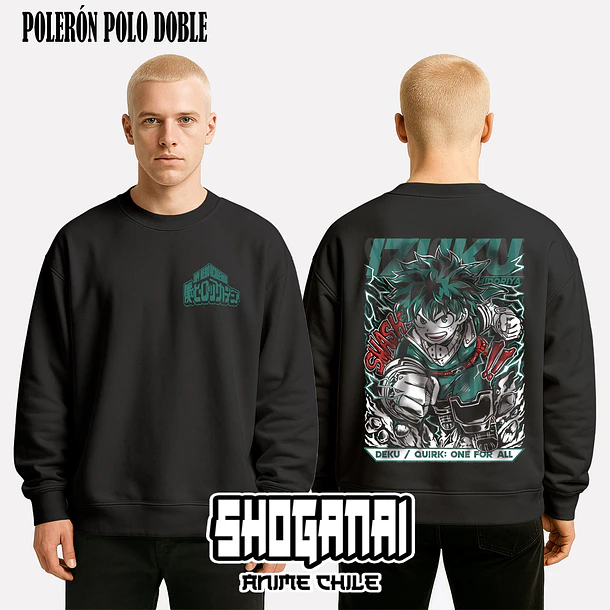 BNH30 Deku / Izuku Midoriya - BOKU NO HERO - ADULTO (Polera o Polerón) 8