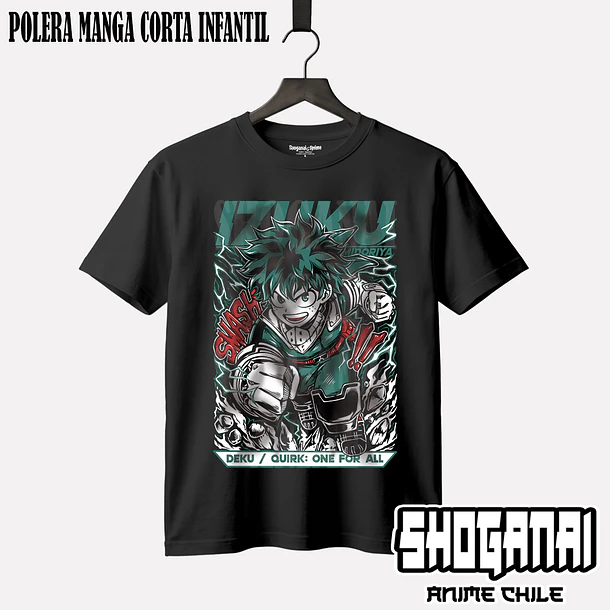 BNH30 Deku / Izuku Midoriya - BOKU NO HERO - INFANTIL (Polera o Polerón) 1