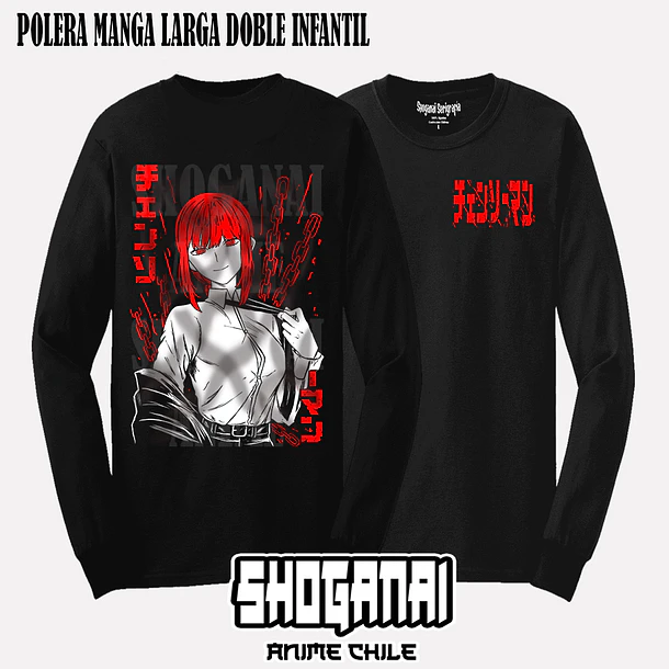 CHSM01 Makima - CHAINSAWMAN - INFANTIL (Polera o Polerón) 4