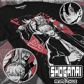CHSM02 Denji, Power, Aki y Pochita - CHAINSAWMAN - ADULTO (Polera o Polerón)