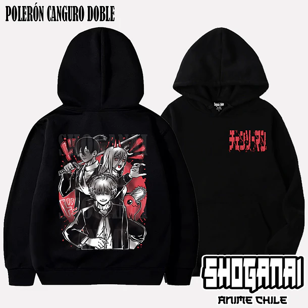 CHSM02 Denji, Power, Aki y Pochita - CHAINSAWMAN - ADULTO (Polera o Polerón) 6