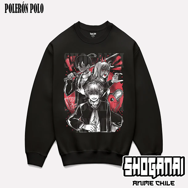 CHSM02 Denji, Power, Aki y Pochita - CHAINSAWMAN - ADULTO (Polera o Polerón) 7