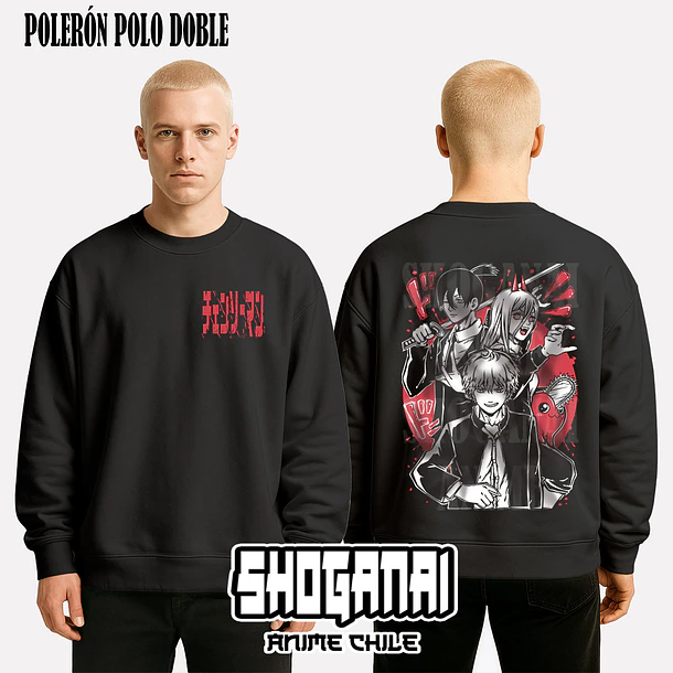 CHSM02 Denji, Power, Aki y Pochita - CHAINSAWMAN - ADULTO (Polera o Polerón) 8
