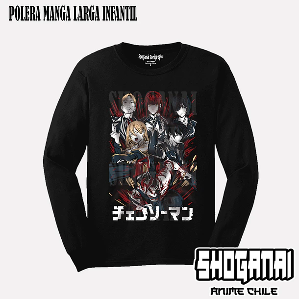 CHSM03 Devil Hunters - CHAINSAWMAN - INFANTIL (Polera o Polerón) 4