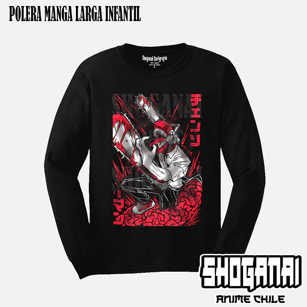 CHSM06 Denji - CHAINSAWMAN - INFANTIL (Polera o Polerón) 3