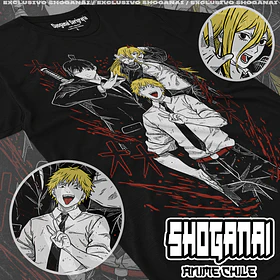 CHSM11 Denji, Power y Aki - CHAINSAWMAN - ADULTO (Polera o Polerón)