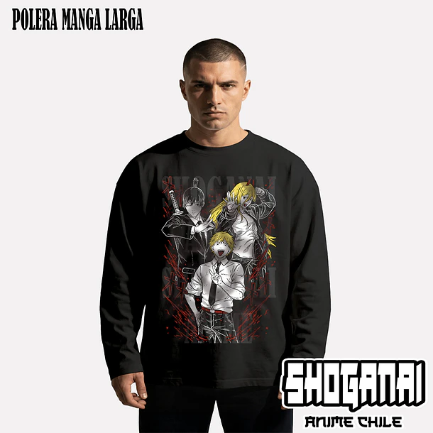 CHSM11 Denji, Power y Aki - CHAINSAWMAN - ADULTO (Polera o Polerón) 3