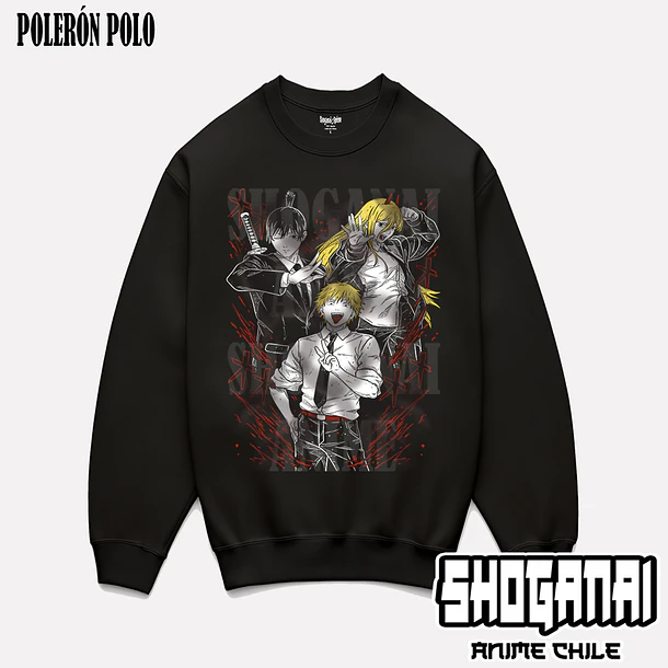 CHSM11 Denji, Power y Aki - CHAINSAWMAN - ADULTO (Polera o Polerón) 6