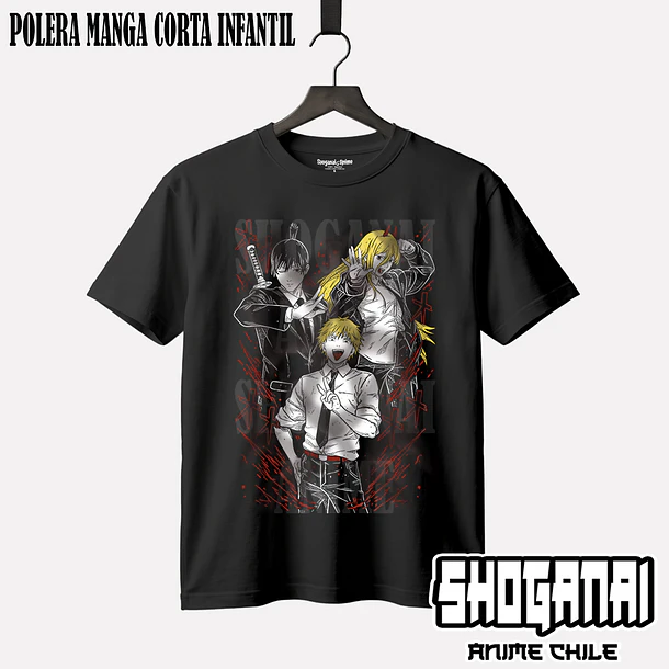 CHSM11 Denji, Power y Aki - CHAINSAWMAN - INFANTIL (Polera o Polerón) 1