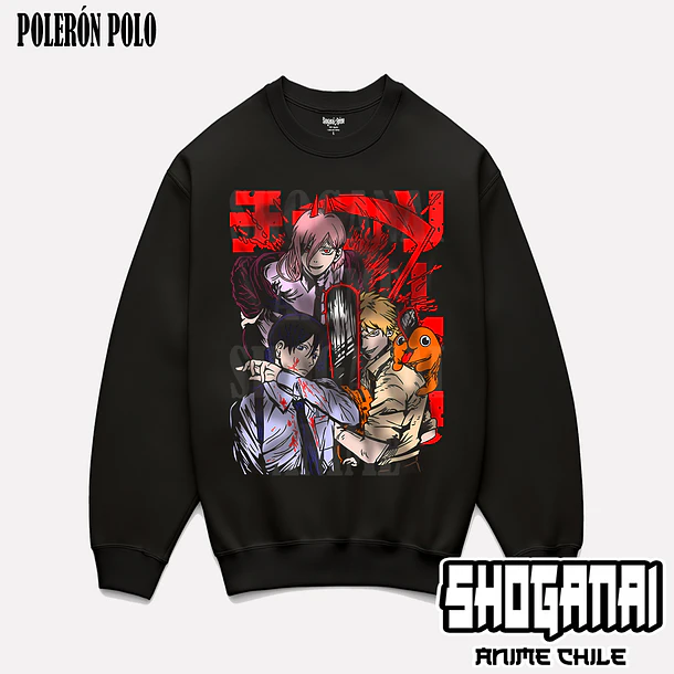 CHSM14 Denji, Power, Aki y Pochita - CHAINSAWMAN - ADULTO (Polera o Polerón) 7
