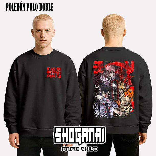 CHSM14 Denji, Power, Aki y Pochita - CHAINSAWMAN - ADULTO (Polera o Polerón) 8