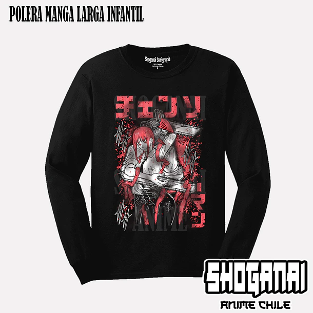 CHSM21 Makima y Denji - CHAINSAWMAN - INFANTIL (Polera o Polerón) 4