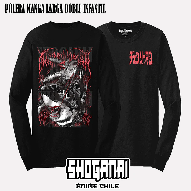 CHSM23 Beam y Denji - CHAINSAWMAN - INFANTIL (Polera o Polerón) 4