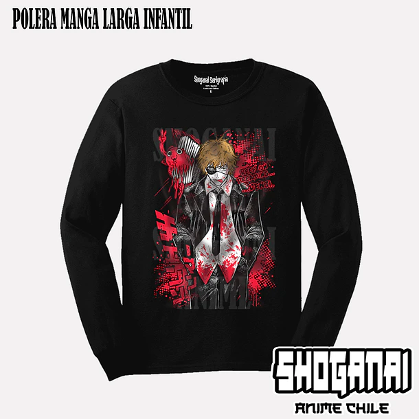 CHSM26 Denji - CHAINSAWMAN - INFANTIL (Polera o Polerón) 3