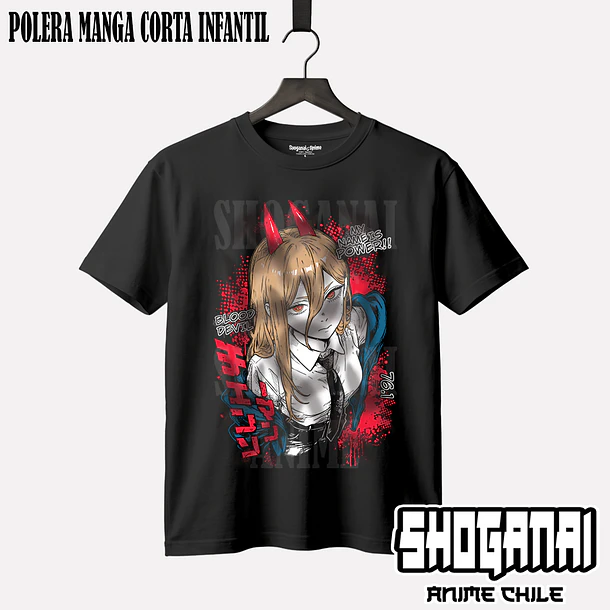 CHSM28 Power - CHAINSAWMAN - INFANTIL (Polera o Polerón) 1