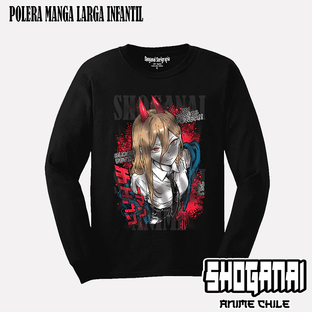 CHSM28 Power - CHAINSAWMAN - INFANTIL (Polera o Polerón) 3