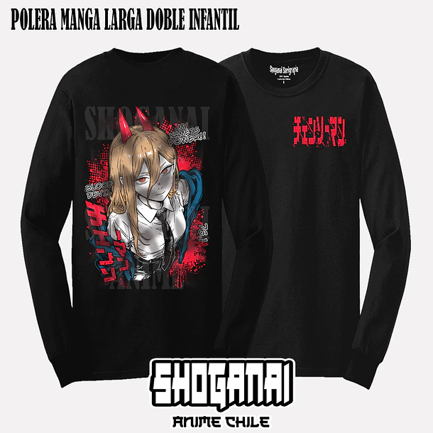 CHSM28 Power - CHAINSAWMAN - INFANTIL (Polera o Polerón) 4