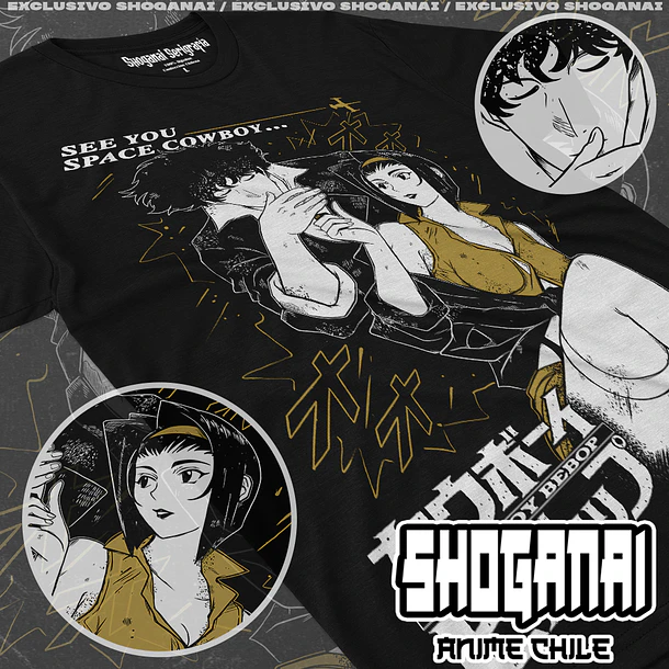 CWB01 Spike y Faye - COWBOY BEBOP - ADULTO (Polera o Polerón) 1
