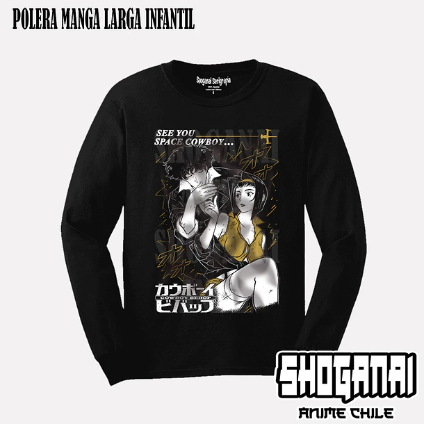 CWB01 Spike y Faye - COWBOY BEBOP - INFANTIL (Polera o Polerón) 3