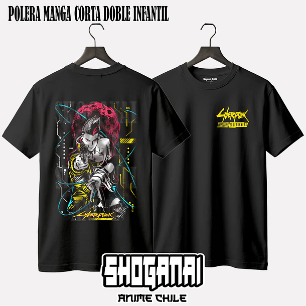 CPE03 David y Lucy - CYBERPUNK EDGERUNNERS - INFANTIL (Polera o Polerón) 2