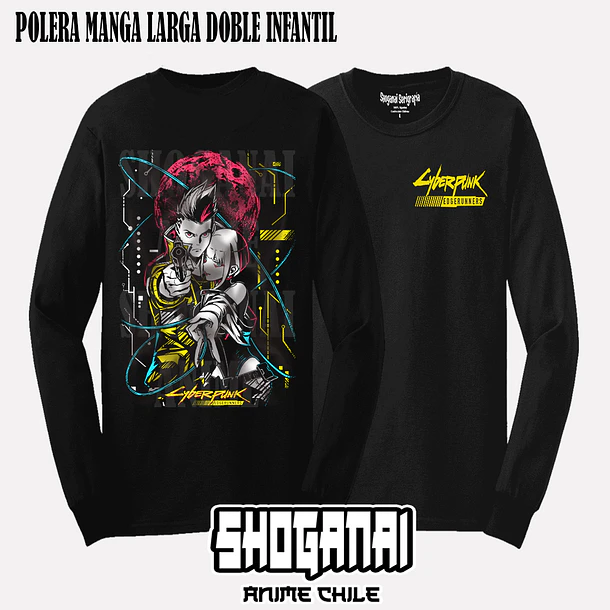 CPE03 David y Lucy - CYBERPUNK EDGERUNNERS - INFANTIL (Polera o Polerón) 4