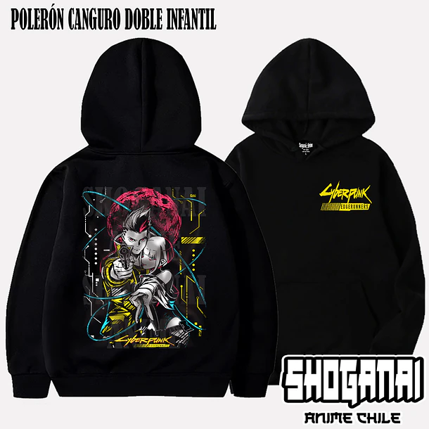 CPE03 David y Lucy - CYBERPUNK EDGERUNNERS - INFANTIL (Polera o Polerón) 5