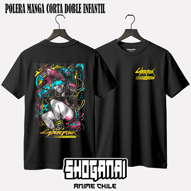 CPE05 Rebecca - CYBERPUNK EDGERUNNERS - INFANTIL (Polera o Polerón) 2