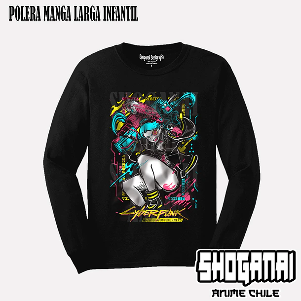 CPE05 Rebecca - CYBERPUNK EDGERUNNERS - INFANTIL (Polera o Polerón) 3