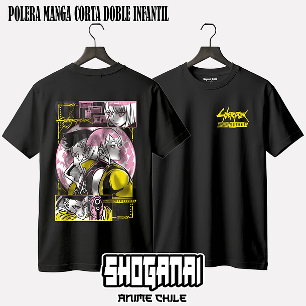 CPE06 David y Lucy - CYBERPUNK EDGERUNNERS - INFANTIL (Polera o Polerón) 3