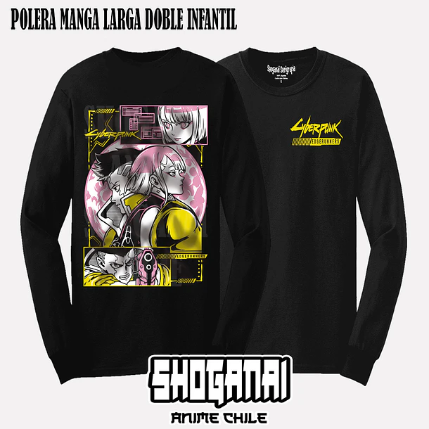 CPE06 David y Lucy - CYBERPUNK EDGERUNNERS - INFANTIL (Polera o Polerón) 5