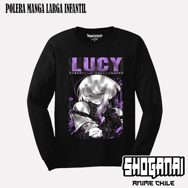 CPE07 Lucy - CYBERPUNK EDGERUNNERS - INFANTIL (Polera o Polerón) 4