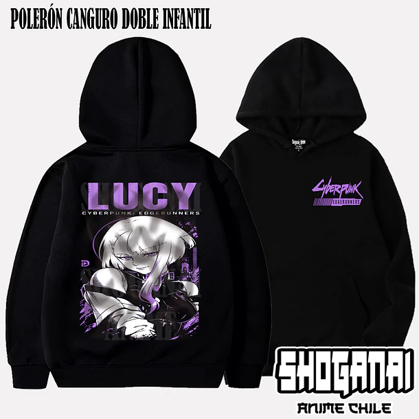 CPE07 Lucy - CYBERPUNK EDGERUNNERS - INFANTIL (Polera o Polerón) 6