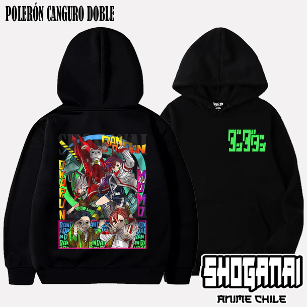 DDD20 Momo, Okarun y Turbo Abuela - DANDADAN - ADULTO (Polera o Polerón) 5