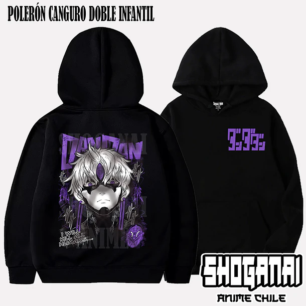 DDD37 Jiji X Evil Eye X Mal de ojo - DANDADAN - INFANTIL (Polera o Polerón) 5