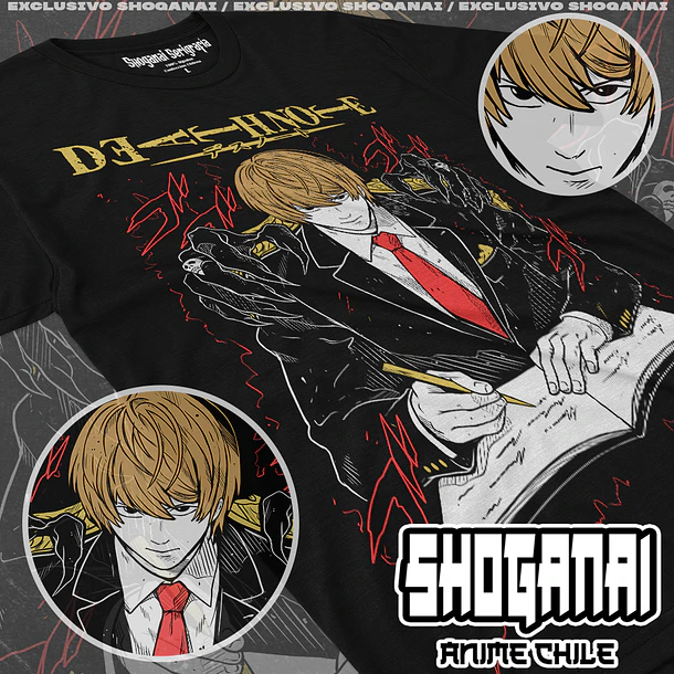 DN01 Light Yagami / Kira - DEATH NOTE - ADULTO (Polera o Polerón) 1