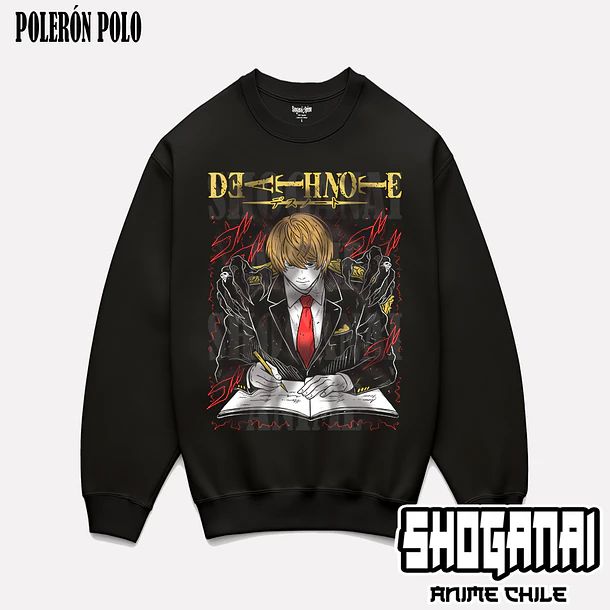 DN01 Light Yagami / Kira - DEATH NOTE - ADULTO (Polera o Polerón) 6