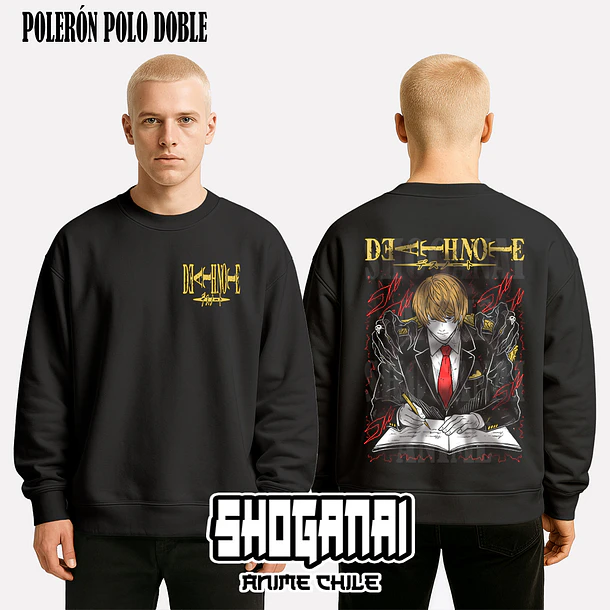 DN01 Light Yagami / Kira - DEATH NOTE - ADULTO (Polera o Polerón) 7