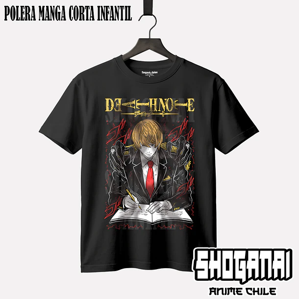 DN01 Light Yagami / Kira - DEATH NOTE - INFANTIL (Polera o Polerón) 1