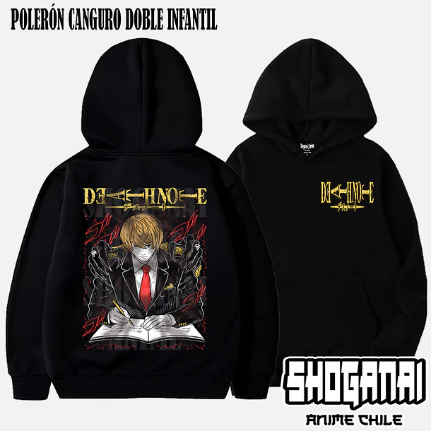 DN01 Light Yagami / Kira - DEATH NOTE - INFANTIL (Polera o Polerón) 5