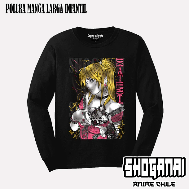 DN03 Misa Amane - DEATH NOTE - INFANTIL (Polera o Polerón) 3