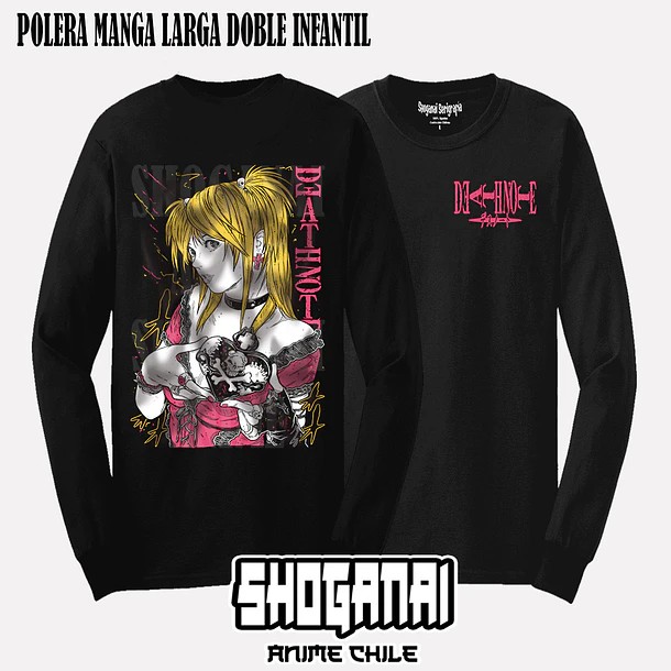DN03 Misa Amane - DEATH NOTE - INFANTIL (Polera o Polerón) 4